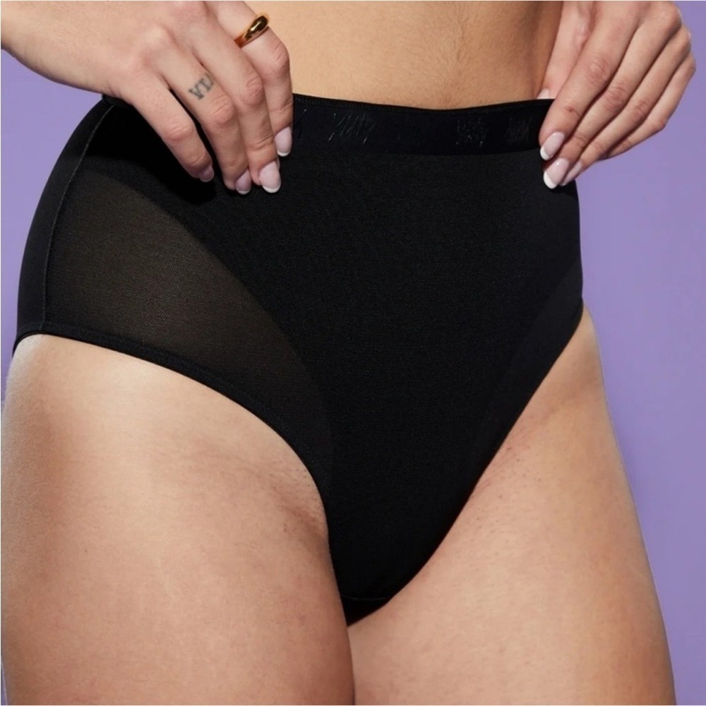 NWT Yitty Nearly Mesh‎ Me Smoothing High Waist Brief Women's S Black Shapewear